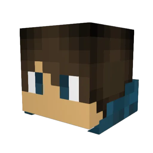 Heavenlord555 Minecraft avatar head, 3D render