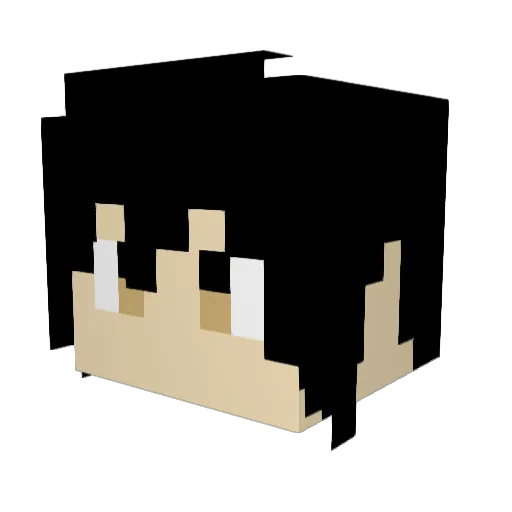HeavenlySword Minecraft avatar head, 3D render
