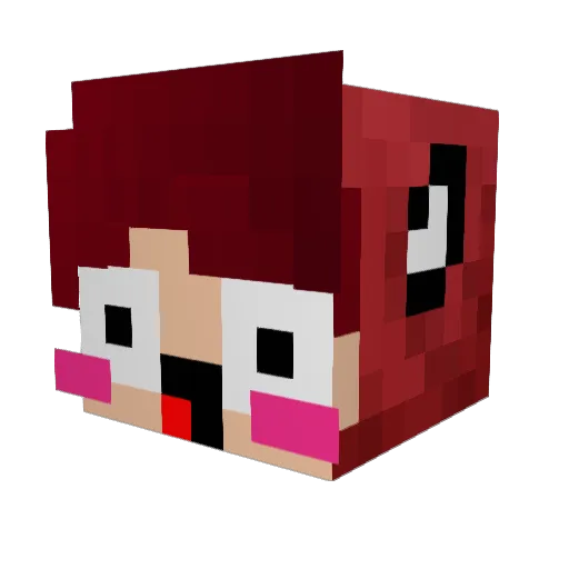 HeavenlyVN Minecraft avatar head, 3D render