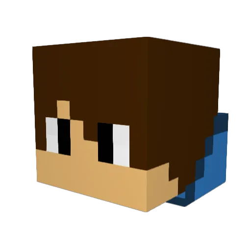 Heavenly_Raven_ Minecraft avatar head, 3D render