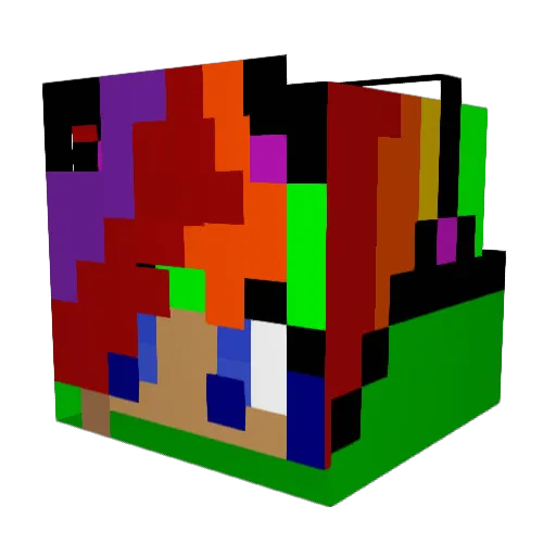Heavenlymade Minecraft avatar head, 3D render