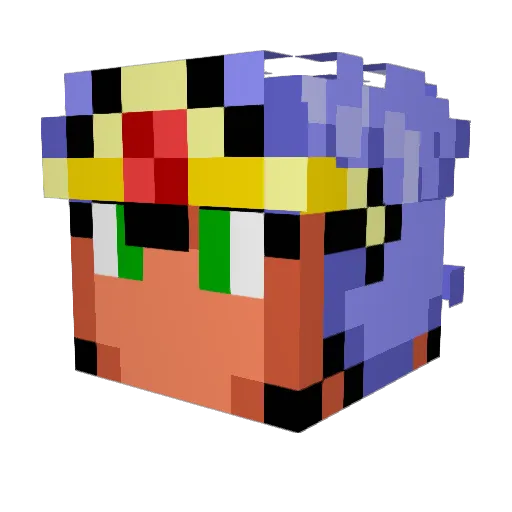 HeavensKain Minecraft avatar head, 3D render