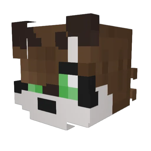 HeavilyDisturbed Minecraft avatar head, 3D render
