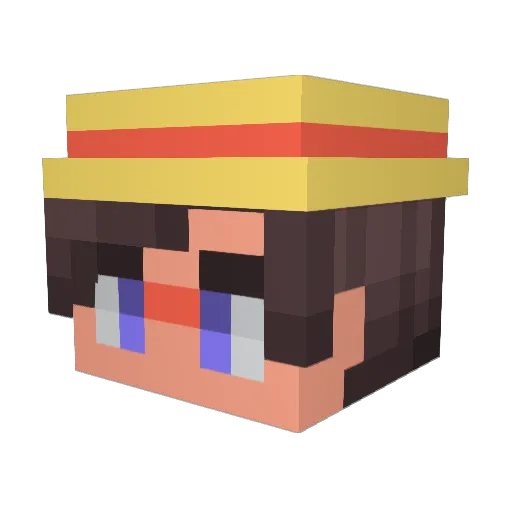 Heavimad Minecraft avatar head, 3D render