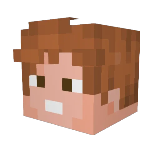 Heavy96 Minecraft avatar head, 3D render