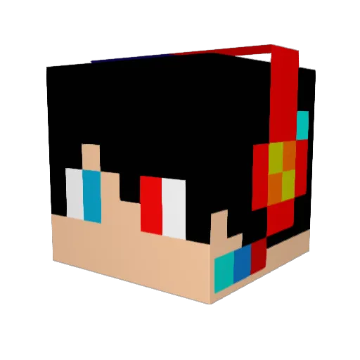 HeavyBalla Minecraft avatar head, 3D render