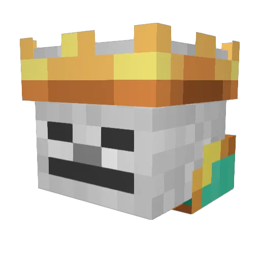 HeavyCrown97 Minecraft avatar head, 3D render