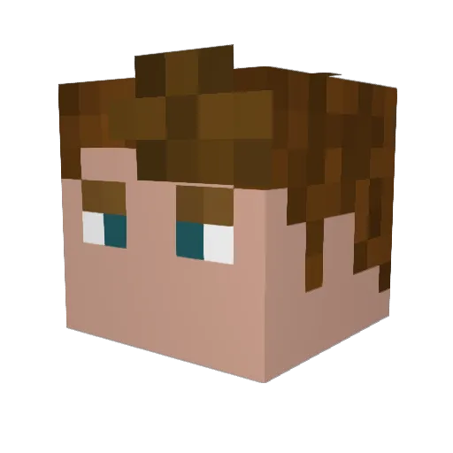 HeavyHaand Minecraft avatar head, 3D render