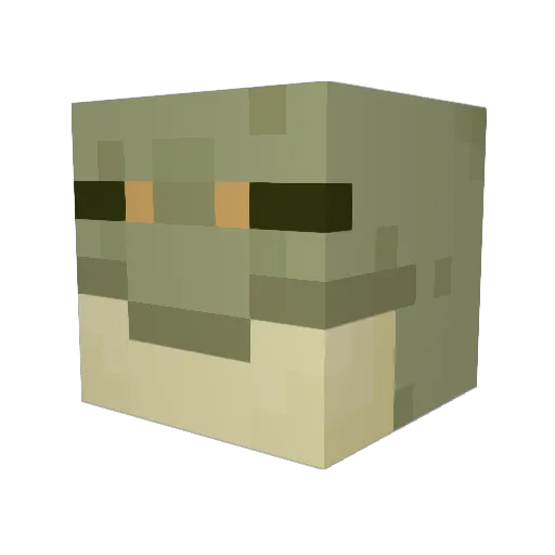 HeavyHalfling Minecraft avatar head, 3D render
