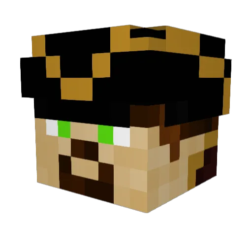 HeavyJohnny Minecraft avatar head, 3D render