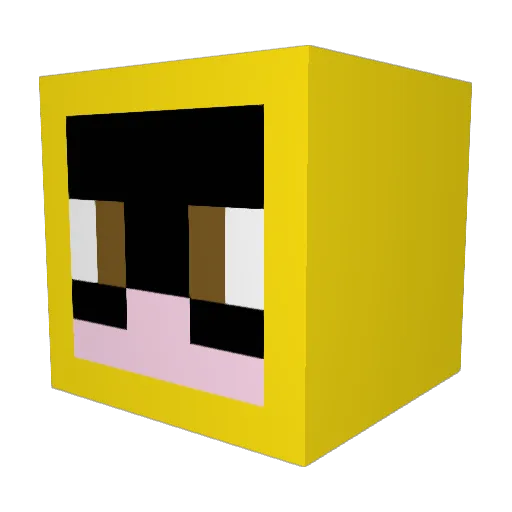 HeavyMayo Minecraft avatar head, 3D render