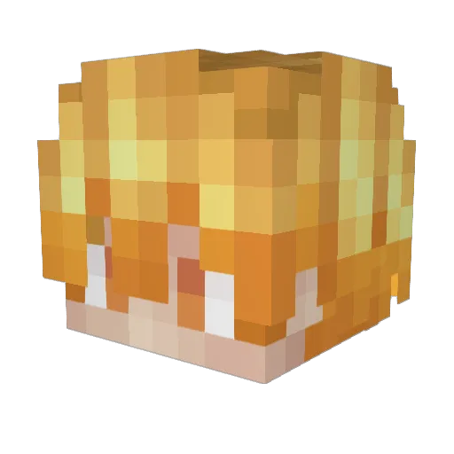 HeavyRotations Minecraft avatar head, 3D render