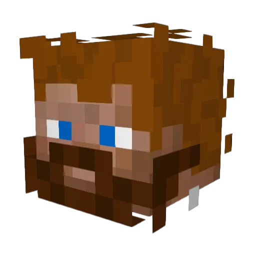 HeavySaharok Minecraft avatar head, 3D render