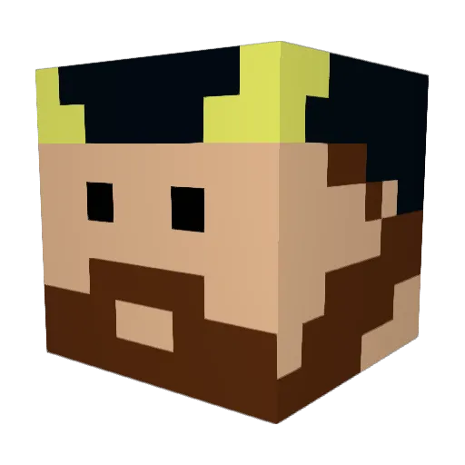 Heavy_Rain Minecraft avatar head, 3D render