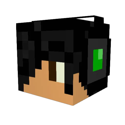 Heavymetalmiller Minecraft avatar head, 3D render