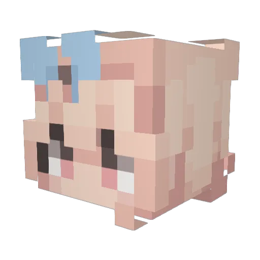Hebba28 Minecraft avatar head, 3D render
