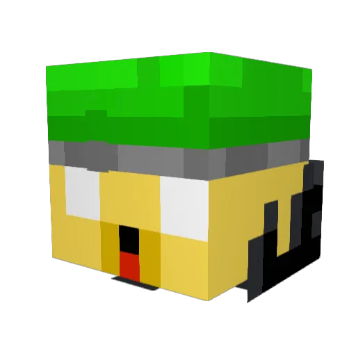 Hebby1 Minecraft avatar head, 3D render