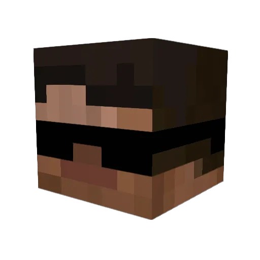 Hebe99 Minecraft avatar head, 3D render