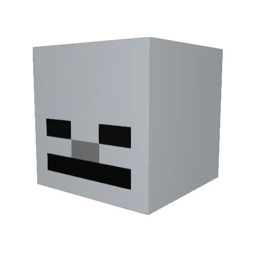 Hebeb96 Minecraft avatar head, 3D render