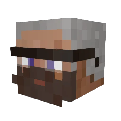 Hebiari Minecraft avatar head, 3D render