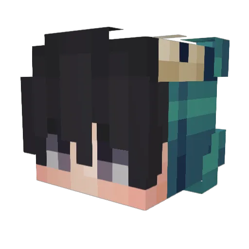 Hebradine Minecraft avatar head, 3D render