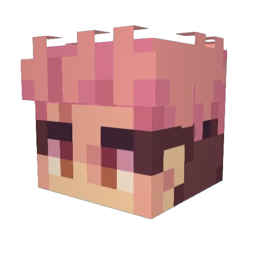 Hebro66 Minecraft avatar head, 3D render