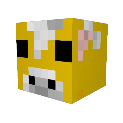 Hebuie Minecraft avatar head, 3D render