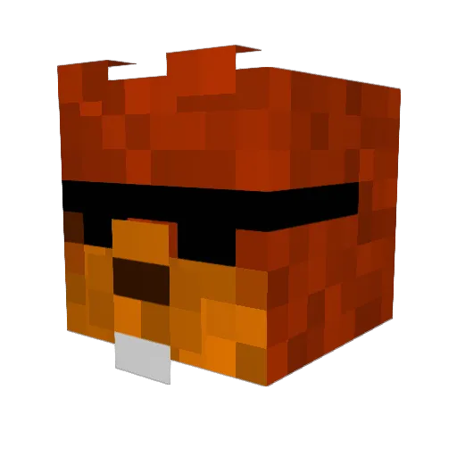Hebzee15 Minecraft avatar head, 3D render
