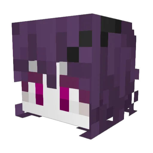HecataHex Minecraft avatar head, 3D render