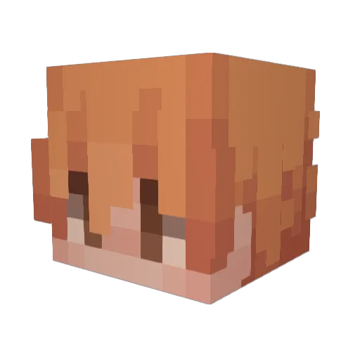 HecateC Minecraft avatar head, 3D render