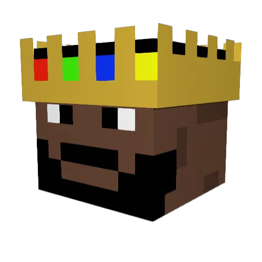Hecix Minecraft avatar head, 3D render