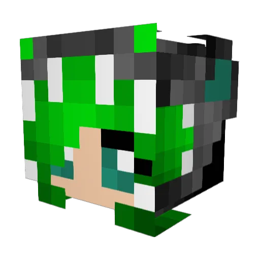 HeckOften Minecraft avatar head, 3D render