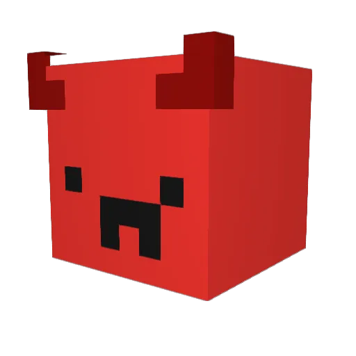 HecroYT Minecraft avatar head, 3D render