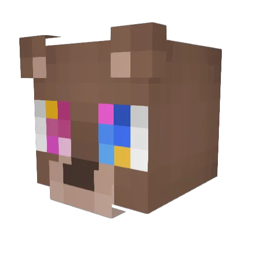 Hecsa4 Minecraft avatar head, 3D render