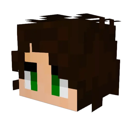 HecticHela Minecraft avatar head, 3D render