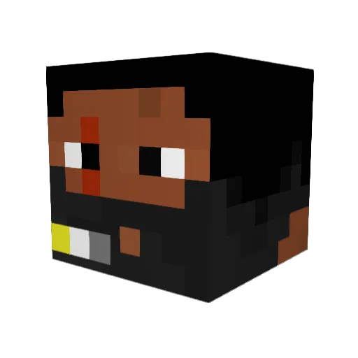 HecticRondo Minecraft avatar head, 3D render