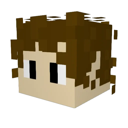 HectorMor Minecraft avatar head, 3D render