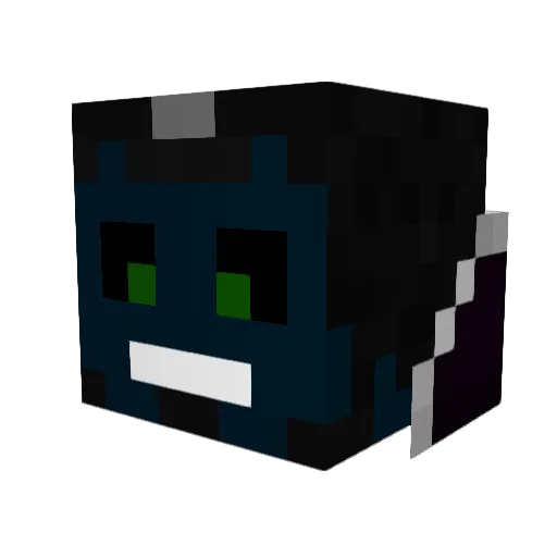 Hectus Minecraft avatar head, 3D render