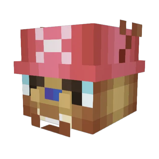 Hectzi Minecraft avatar head, 3D render