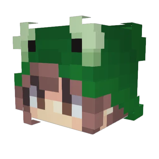 HeddaF Minecraft avatar head, 3D render