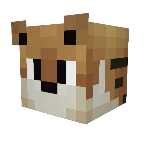 Hedda_april Minecraft avatar head, 3D render