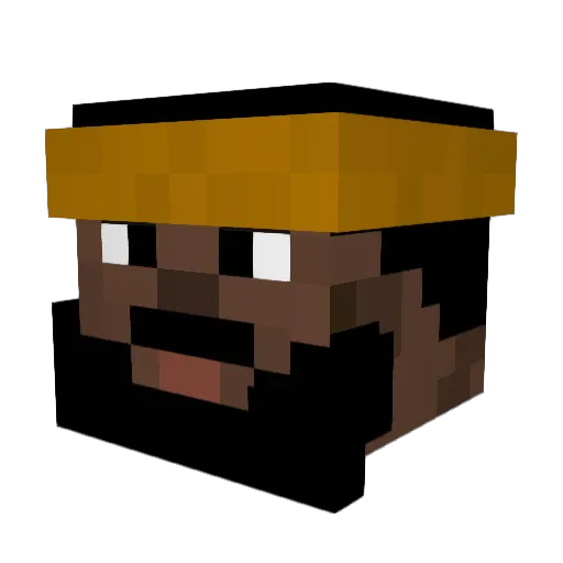 HeddlesBrewer Minecraft avatar head, 3D render