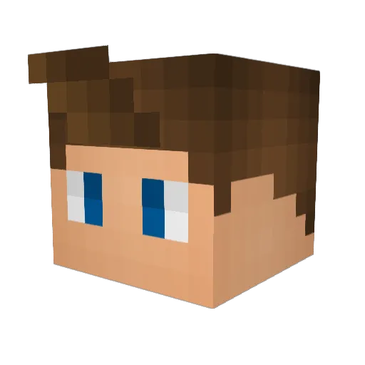 HeddyN Minecraft avatar head, 3D render