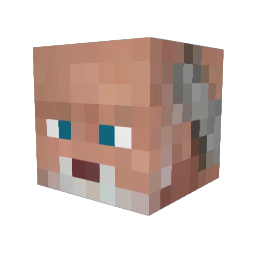 Hedede Minecraft avatar head, 3D render