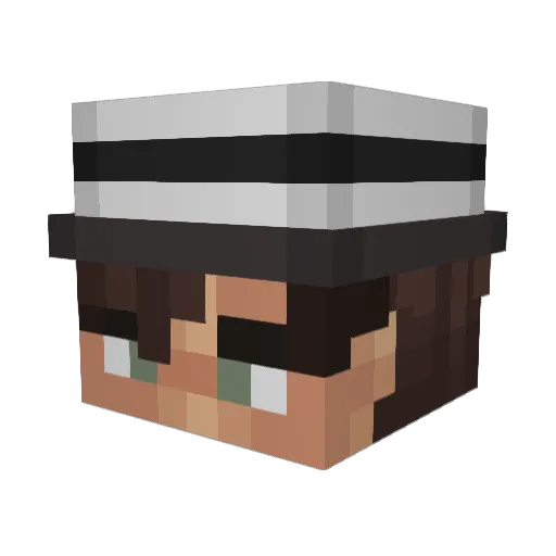 Hedegaardx Minecraft avatar head, 3D render