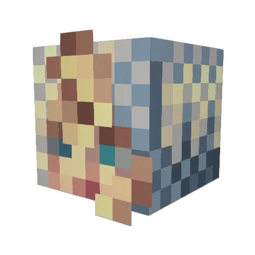 HedeonRP Minecraft avatar head, 3D render