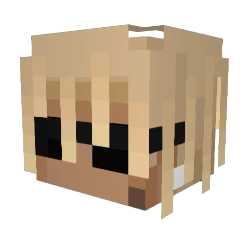 Hederexity Minecraft avatar head, 3D render