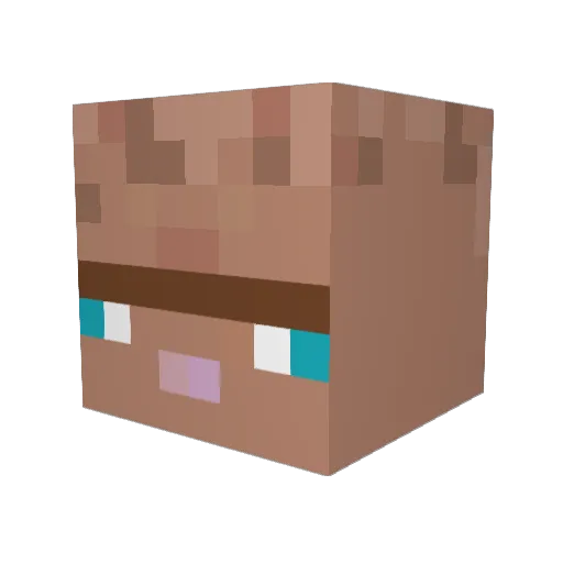 Hedge_X Minecraft avatar head, 3D render