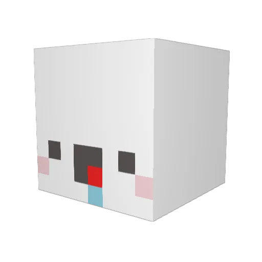 Hedgehog_197 Minecraft avatar head, 3D render