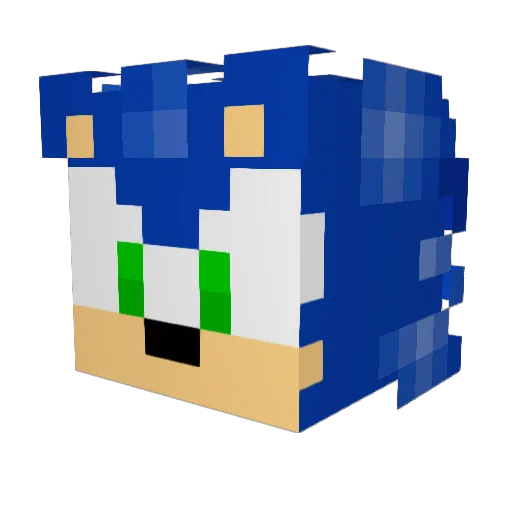 Hedgehoooog Minecraft avatar head, 3D render